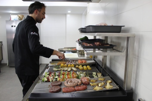 Grătar profesional Barbeque pentru Steak pe cărbuni, 1200x820x930 h mm - Img 10
