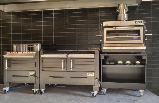 Grătar profesional Barbeque pentru Steak pe cărbuni, 800x820x930 mm - Img 6