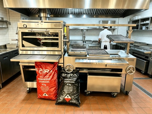 Grătar profesional Barbeque pentru Steak pe cărbuni, PIRA BBQ Combi Silver 150 - Img 5