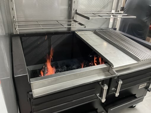 Grătar profesional Barbeque pentru Steak pe cărbuni, PIRA BBQ M150 - Img 9
