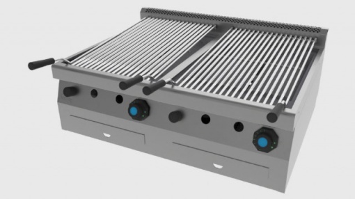 Grill dublu pe gaz cu apă, Jemi - Img 2
