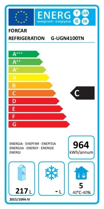 Masă frigorifică inox cu 4 uși, 2230x700 mm, Forcar - Img 2