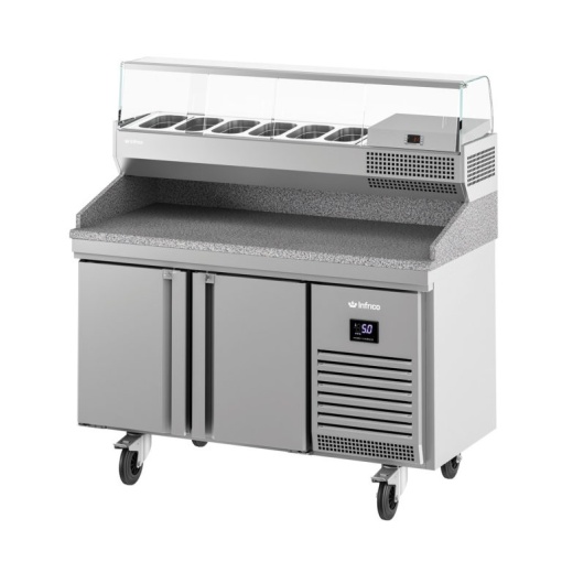 Masă frigorifică pentru pizza 1490x700x830 mm, 305+35 L, Infrico Spania - Img 6