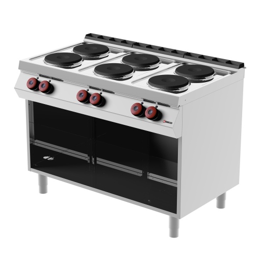 Mașină de gătit electrică cu 6 plite rotunde, Desco Italia - Img 3