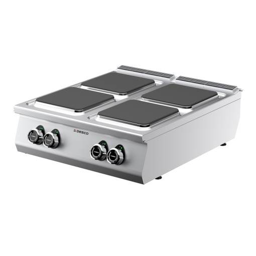 Mașină de gătit electrică de banc cu 4 plite pătrate, Desco Italia - Img 3