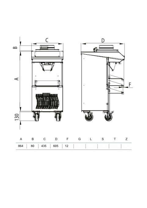 Mașină de înghețată cu extragere automată și temporizator electromecanic 15 L/h, Staf59 - Img 3