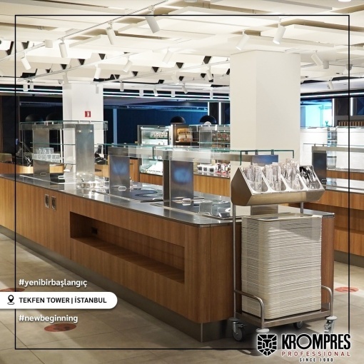 Mobilier neutru pentru linie de servire 538x74x163 cm - Img 7