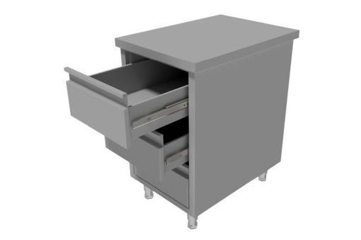 Modul neutru inox cu 3 sertare GN1/1 - Img 2
