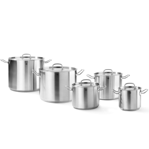 Oală din inox înaltă cu capac, 21 Litri - Img 5