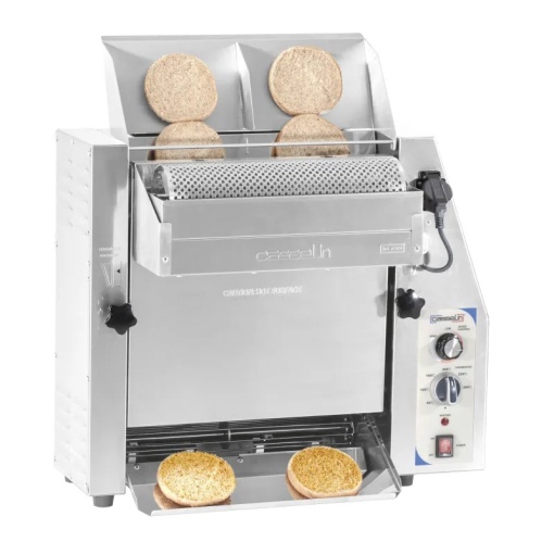 Toaster vertical pentru chifle burger, 600 buc/oră + roată de unt, Casselin - Img 4