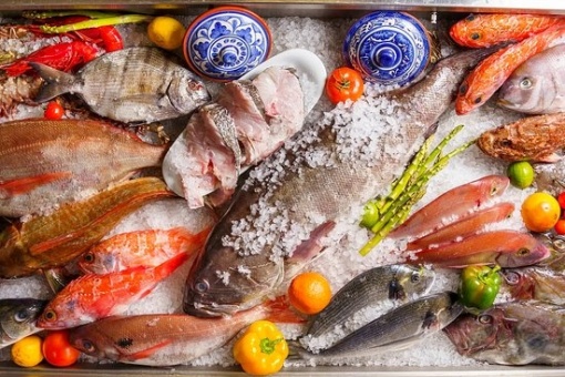 Vitrină de expunere pește, fructe de mare, 1330x1335 mm, Infrico - Img 2