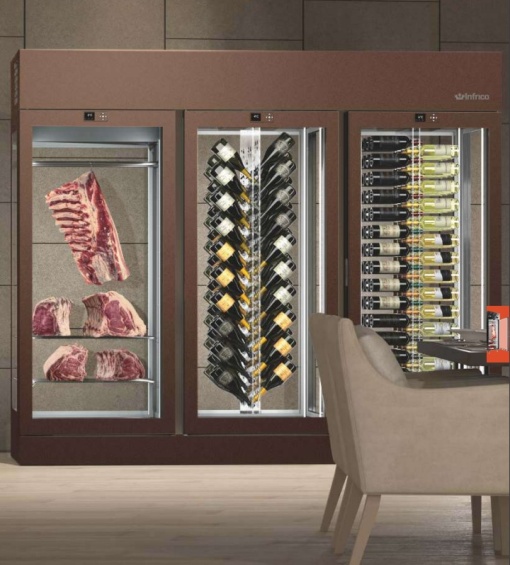Vitrină frigorifică pentru vin 650x2300 mm, 2 fețe sticlă - Img 4