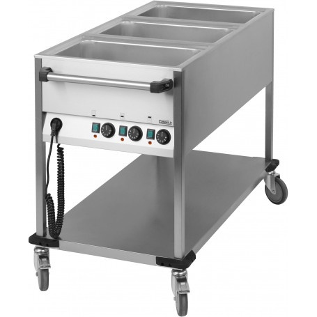 Bain Marie cu boiler și spațiu de depozitare 3x GN 1/1, Casselin - Img 2