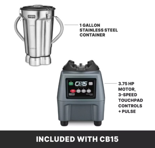 Blender profesional inox, de mare putere, 3,8 Litri Waring Legend - Img 3