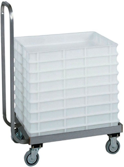 Cărucior inox pentru transport casete aluat, Forcar - Img 2