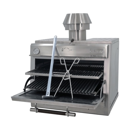 Cuptor pentru Steak pe cărbuni, deschidere verticală, Pira 80 Silver SD - Img 7