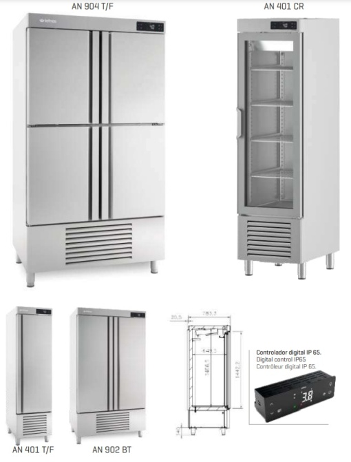 Dulap de congelare de inox, 895 litri, Infrico - Img 4
