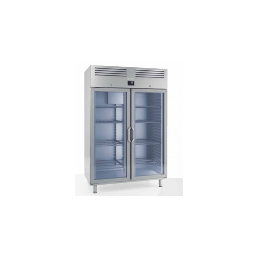 Dulap frigorific de inox cu ușă de sticlă, 1240 litri - Img 2