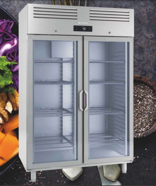 Dulap frigorific de inox cu ușă de sticlă, 1240 litri - Img 4