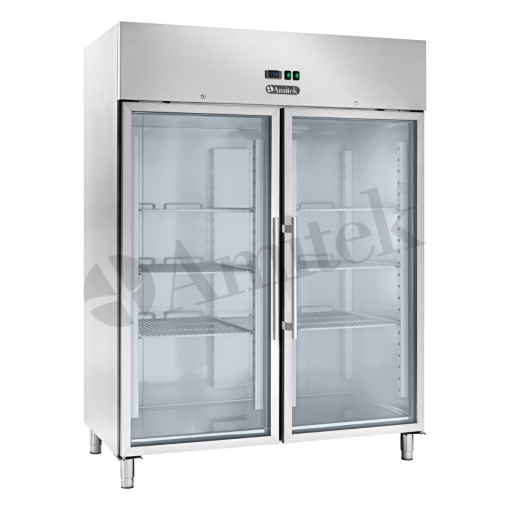 Dulap frigorific din inox cu ușa din sticlă, 1333 L, Amitek - Img 3