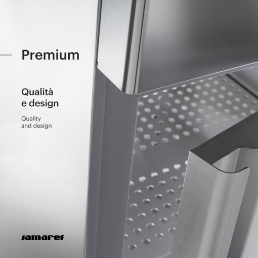 Dulap frigorific din inox Premium, 700 litri cu ușă de sticlă, Samaref - Img 4