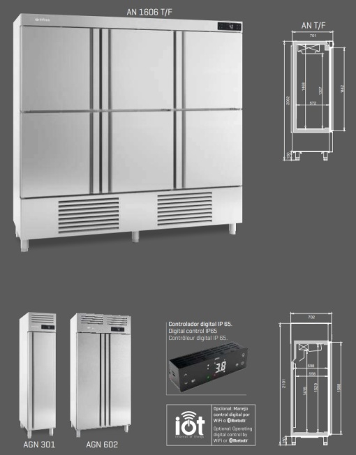 Dulap frigorific inox cu 5 uși, 1730 litri - Img 4