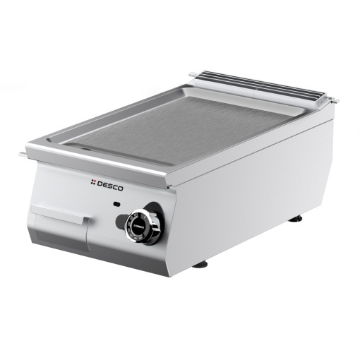 Grill cu placă netedă de banc, pe gaz, inox Desco Italia - Img 6