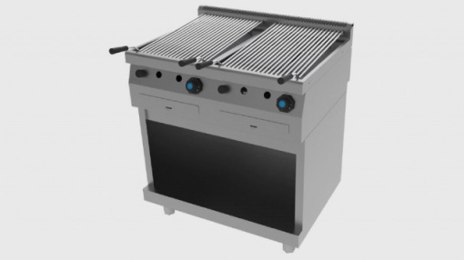 Grill dublu pe gaz, cu apă și suport deschis Jemi - Img 2