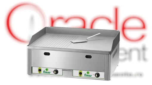 Grill fry-top pe gaz suprafață netedă și striată, Fimar