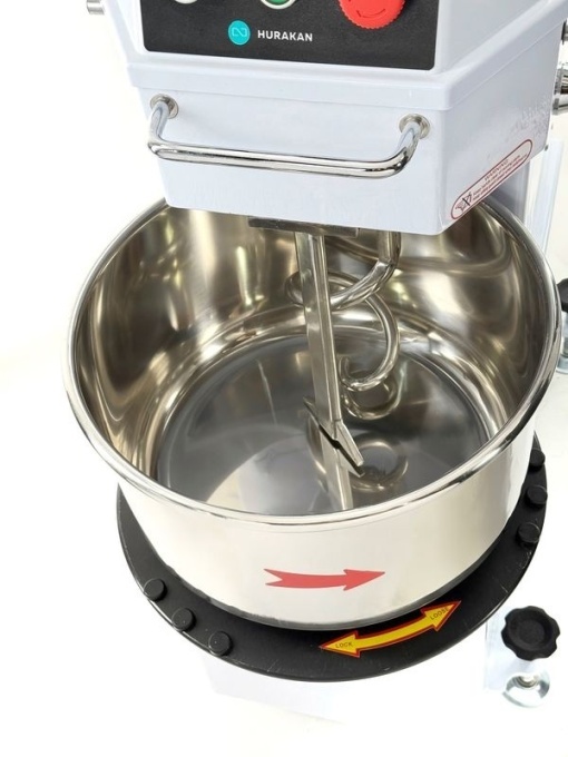 Malaxor cu spirală 10 Litri, 5 kg aluat, cap rabatabil, cuvă detașabilă Hurakan - Img 4