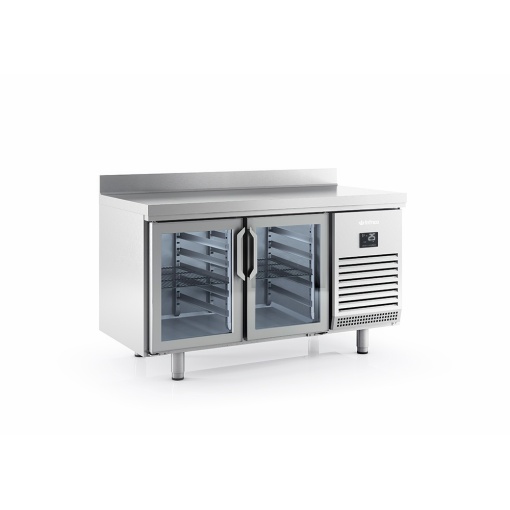 Masă frigorifică cu 2 uși de sticlă 1468x600x850 mm, 250 L, Infrico Spania - Img 3