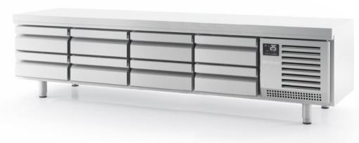 Masă rece, bază frigorifică pentru linia de gătit, 2400x700x650 mm Infrico - Img 2