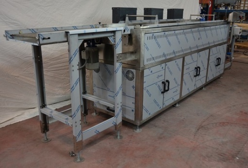 Mașină tip bandă pentru prăjire (friteuză), blansare sau fierbere, pe gaz, 250 L, bandă 440 mm - Img 4