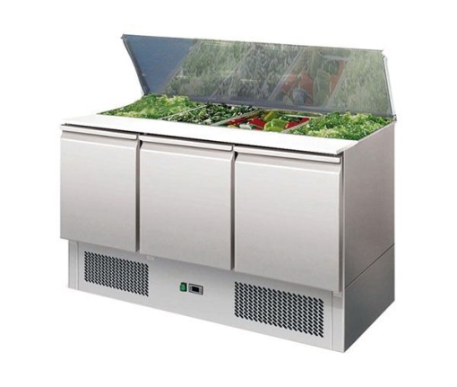 Saladetă cu 3 uși, 4 cuve GN 1/1, Forcar - Img 2