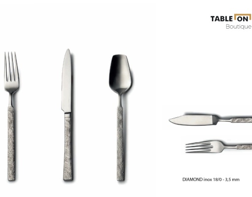 Set de 12 lingurițe argintii, TARANTO DIAMOND - Img 2