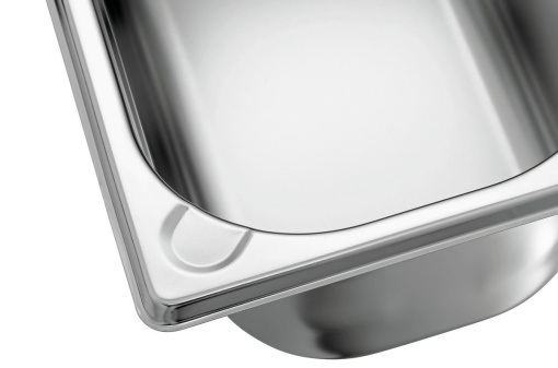 Tavă de inox (suprafață mată) GN1/4 h 100 mm - Img 3