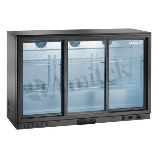 Vitrină frigorifică 280 litri, înălțime 840 mm cu 3 uși glisante, Amitek - Img 3