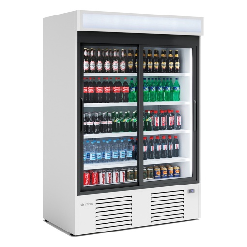 Vitrină frigorifică cu 2 uși glisante din sticlă, 1310 L - Img 2
