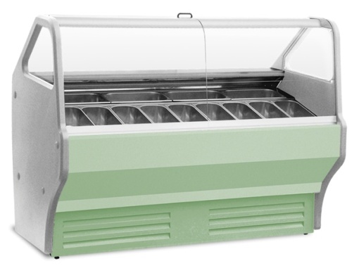Vitrină înghețată sau gelato Wojtek 1.0 W, 8 sortimente, Igloo - Img 5