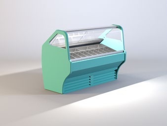 Vitrină pentru înghețată sau gelato Wojtek 1.7 W, 14 sortimente, Igloo - Img 2