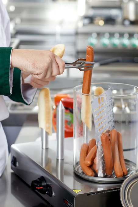 Aparat de Hot-dog cu 3 țepușe pentru pâine și vas - Img 4