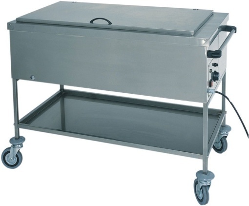 Bain Marie cu boiler și depozitare, capac 3x GN1/1, Forcar - Img 2