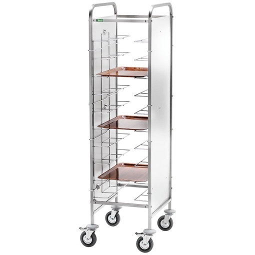 Cărucior inox tăvi 10 GN 1/1 universal, Forcar - Img 2