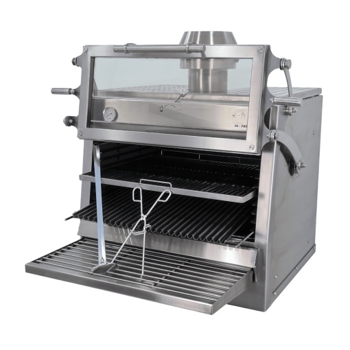 Cuptor pentru steak pe cărbuni, deschidere verticală, Pira 90 Silver ED - Img 11