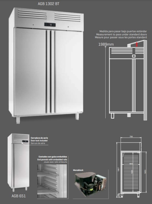 Dulap de congelare din inox, 505 litri, Infrico - Img 6