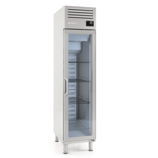 Dulap frigorific de inox cu ușă de sticlă, 325 litri, Infrico - Img 2