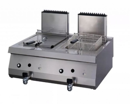 Friteuza dubla pe gaz 2 x 12 L