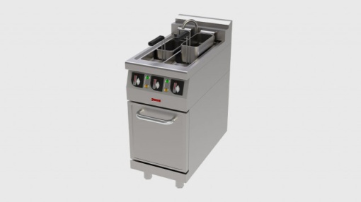 Friteuză electrică 8+8 Litri cu dulap neutru și termostat electronic - Img 2