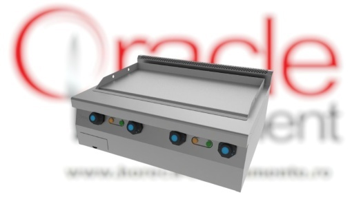 Fry top electric de banc, cu suprafață netedă, 80x60 cm