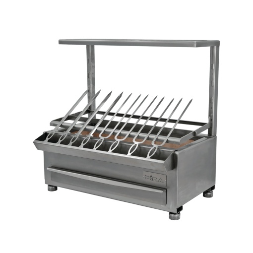 Grătar robata, shashlik sau frigărui, INOX 790x410x780 mm - Img 10